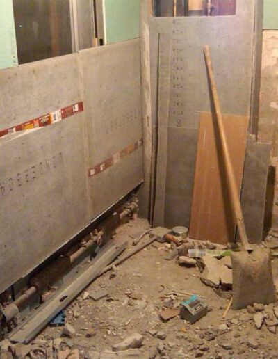 A bathroom that is being remodeled.