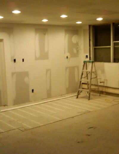 A room that is being remodeled.